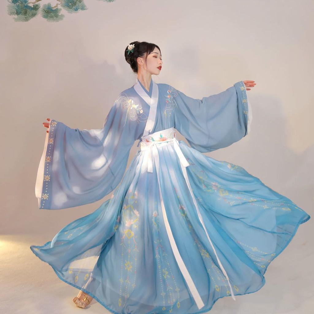 Chinese Traditional Hanfu Costume Woman Ancient Dress Oriental Princess Dress Lady Dance Wear Lady Chinese Ancient Clothes Dress Elegant Clothes