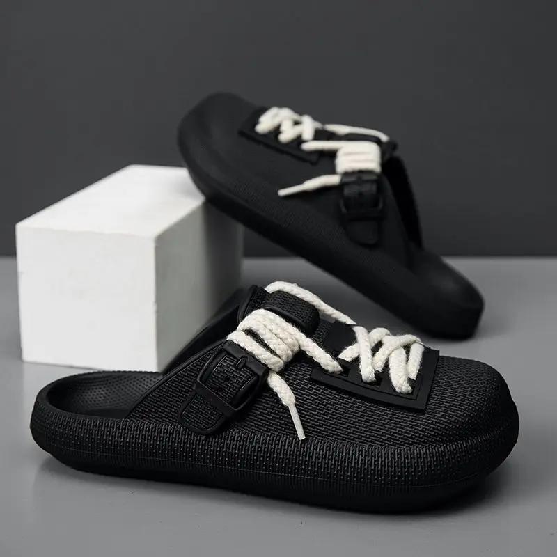 Fashion Flat Male Slipper Soft Beach Men's Shoe Sabot High Quality Fashion Summer Sale Original Trend 2025 Casual Mascullino Y2k Slides
