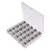 25 Bobbin Spools with Bobbins Case, Transparent Box Storage, Organizer Sewing Machine