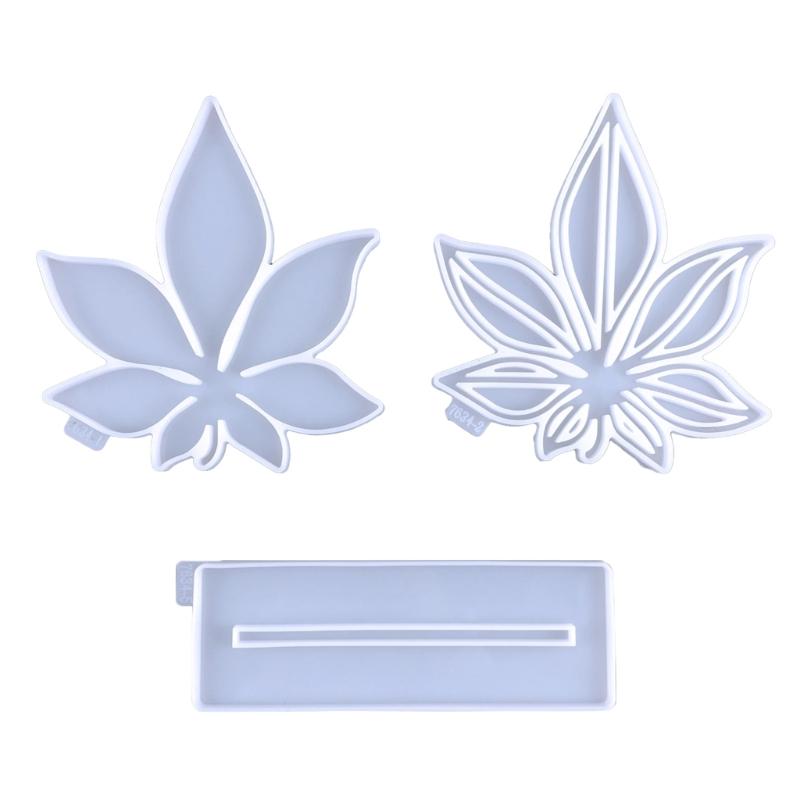 Forma silikonowa do podstawek w kształcie liści klonu, forma do uchwytu liści, forma z żywicy epoksydowej do odlewania, dekoracja ścienna DIY, ozdoba do domu