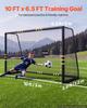 VEVOR Soccer Goal 3 X 2 M Soccer Goal for Backyard Iron Frame PE Net, Portable & Durable Set, High-Strength Net, Foam Padding, Ground Stakes