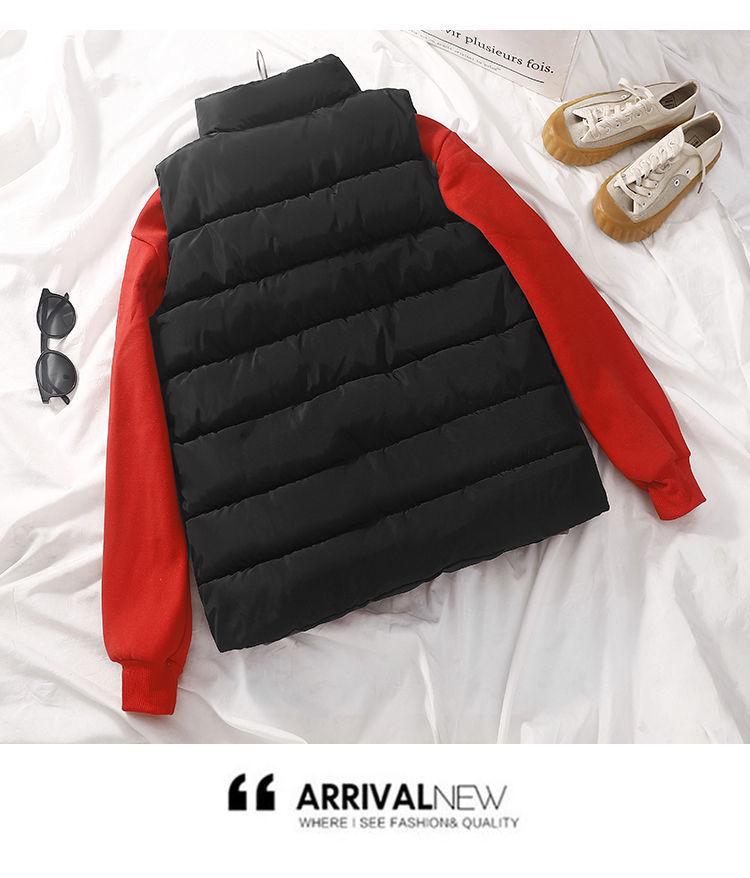Korean-Style Loose Winter Cotton Vest for Female Students - Sleeveless, Cotton-Padded, Bread-Style, Thickened Women's Coat