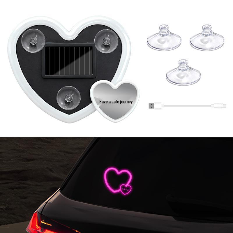 Solar Heart Light for Ji Yue & Robo X Cars - Wireless Decorative Car Atmosphere Light