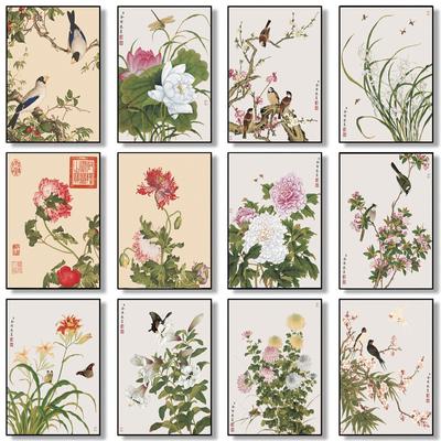 HD Tier Vogel Leinwand Malerei Frühling Pfirsich Blüte Blume Bild Chinesischen Stil Poster Drucke Wohnzimmer Hause Wand Dekoration