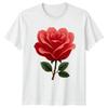Red Rose Floral Graphic Tee Mens Womens Unisex Top