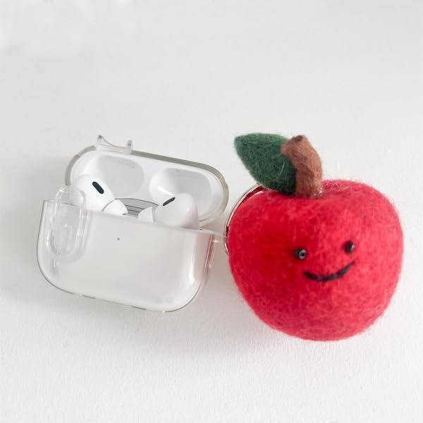 Cute Handmade Wool Felt Fruit & Vegetable Charms with Miniature Foodie Accessories for Bags, Backpacks, and Keys Fun and Unique Accessories for