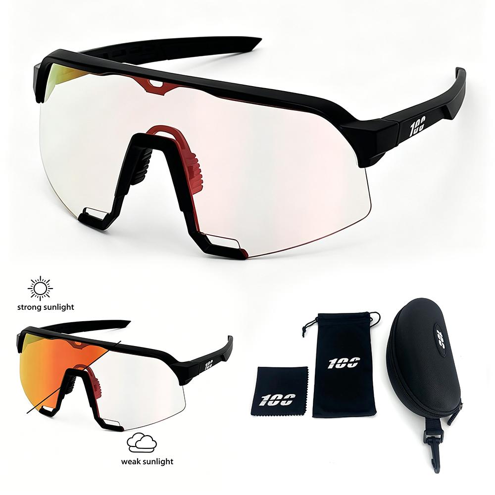 Fahrrad Photochrome Sonnenbrille UV400 HD Linse MTB Radsportbrille Für Männer Outdoor Sport Winddicht Damen Rennrad Brille