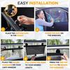 Retractable Car Side Window Sun Shade Roller Blinds with Suction Cup for Sun Protection and Privacy