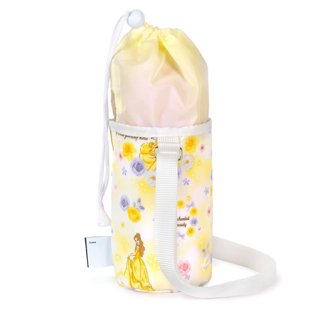 COLORFUL CANDY STYLE Disney 2-Piece Backpack and Water Bottle Cover (Small) Set Featuring Belle from BEAUTY AND THE BEAST. Perfect for Leisure Trips,