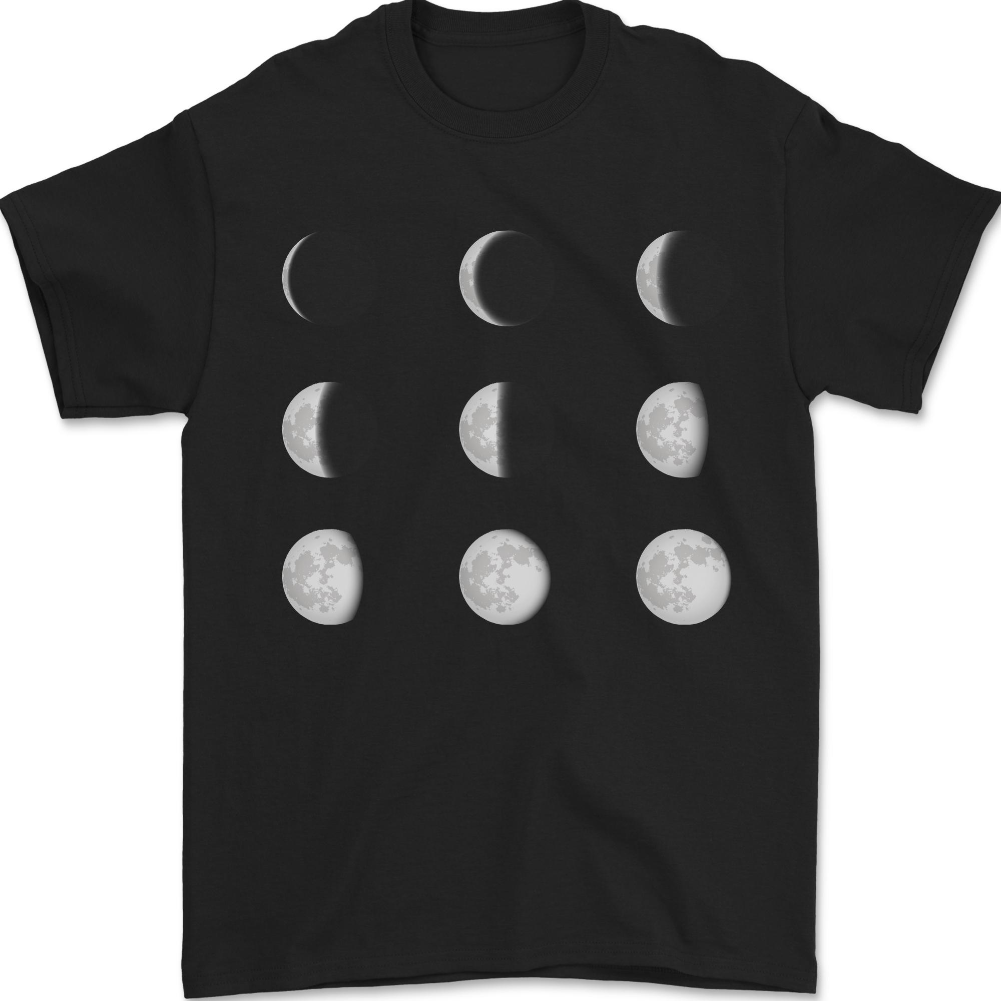 Moon Phases Full Moon Eclipse Supermoon Mens T-Shirt 100% Cotton XXL