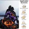 1pc Halloween Flowers Blanket, Lightweight Flannel Throw Blanket for Sofa, Bed, Travel, Camping, Living Room, Office, Couch057