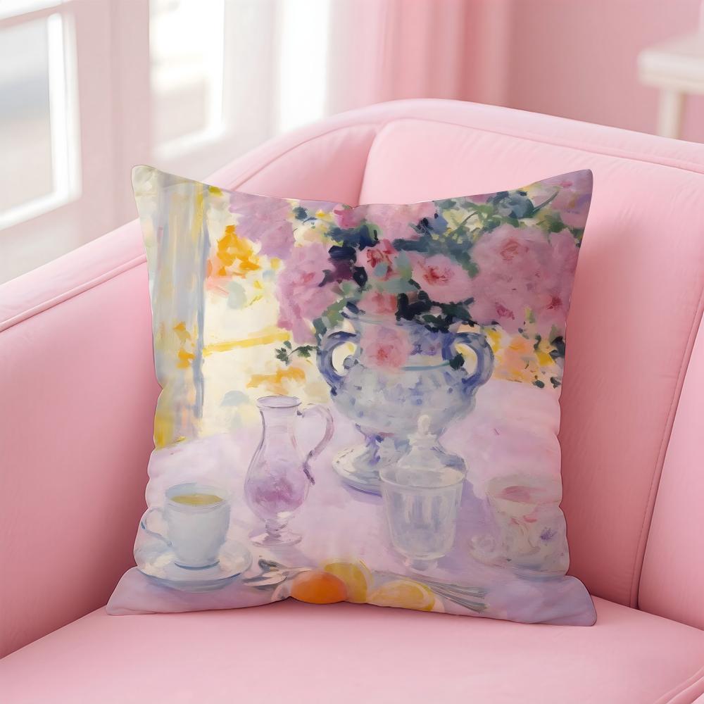 Art PPierre Bonnard Cushion Cover Pillow Case Soft Skin Friendly Fabric Comfort Concealed Zipper