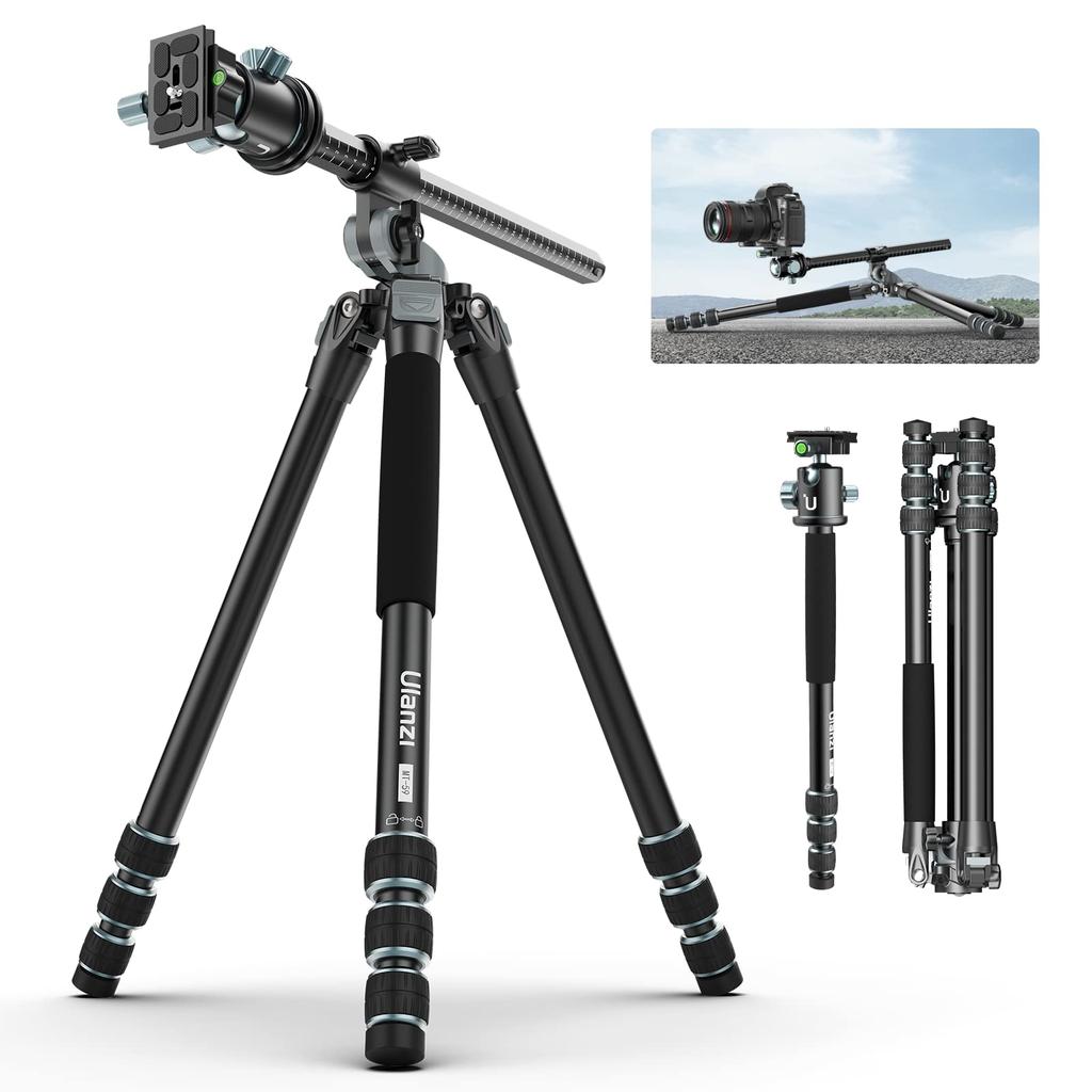 Ulanzi Camera Aerial Photography Tripod with Adjustable Center Axis Micro Telescopic Panoramic Quick Camera Tripod Boom for Rotating Center Aluminum