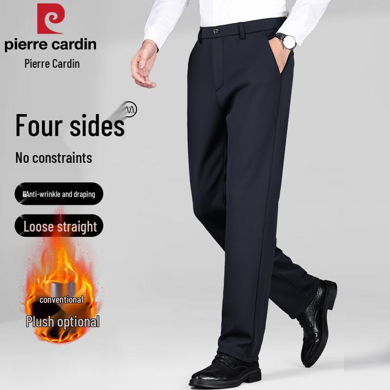 

Pierre Cardin Men s Straight-Leg High-Stretch Casual Business Trousers 38