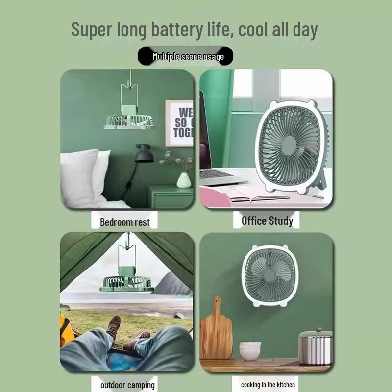 Silent Wall-Mounted Portable Fan for Kitchen and Bathroom