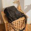 Double-shoulder Bag - Retro Academic Style Women's Backpack with Stylish Drawstring Straps for Travel Use Casually
