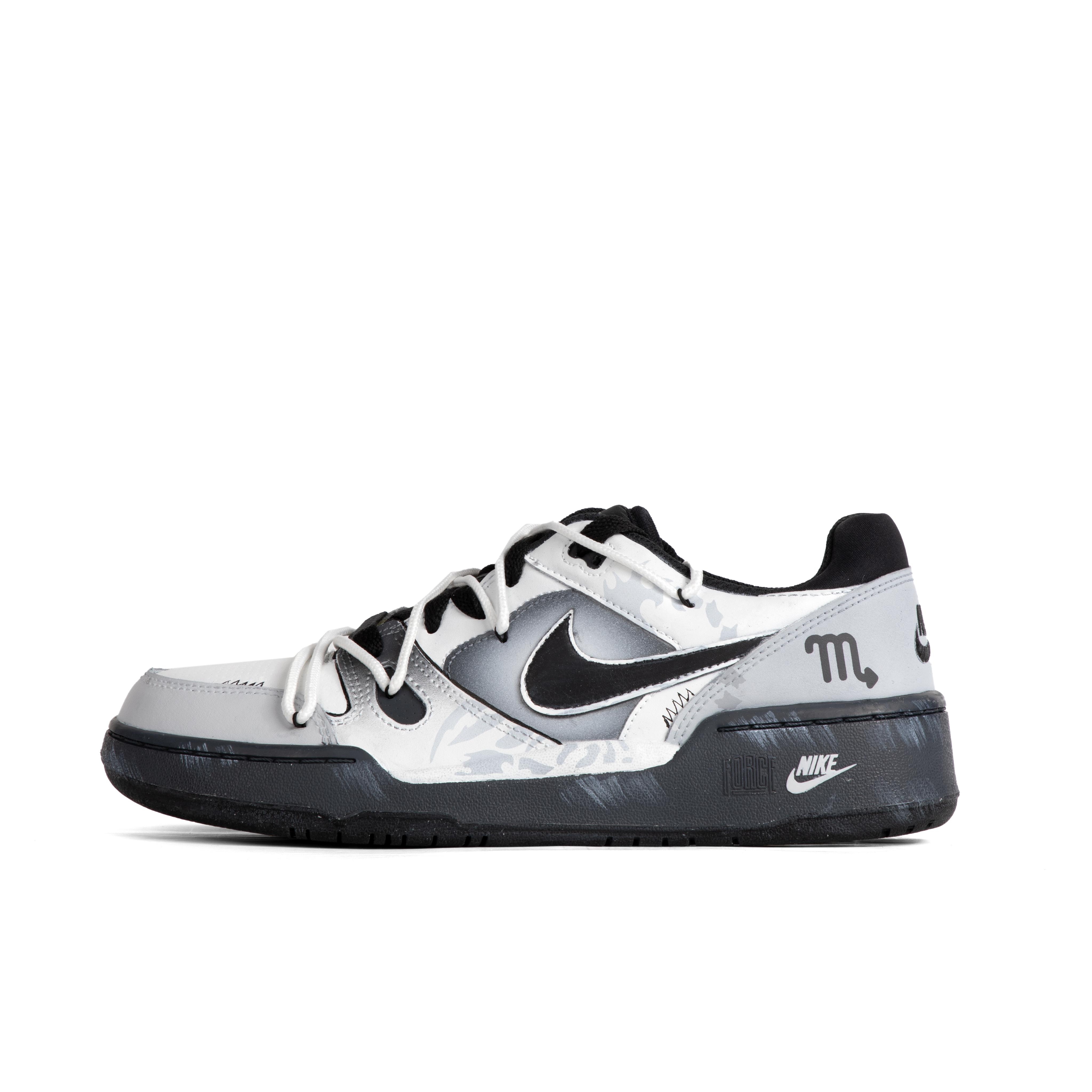 

Nike Full Force Cushioning, Wear Resistant Low top Skateboard Shoes Men s Black White Gray FB1362-101(Team186- ) 45