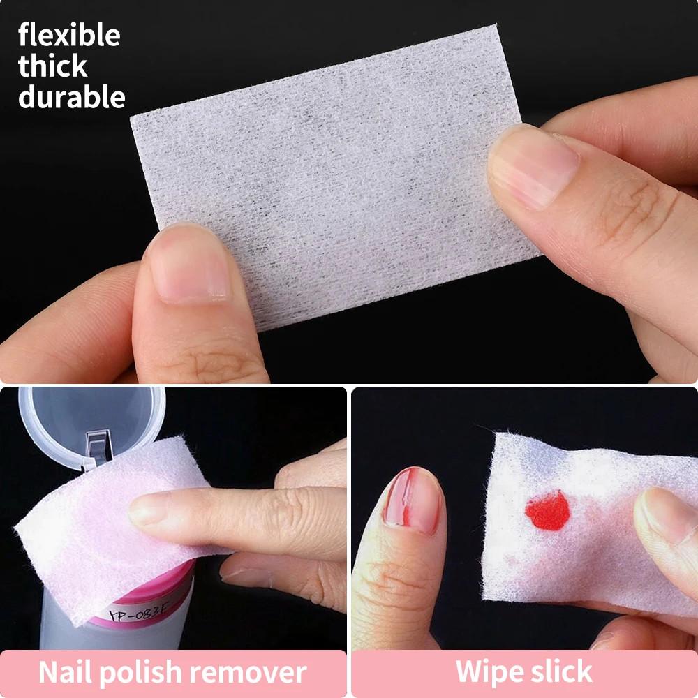 Lint-Free Nail Cotton for UV Gel Polish Removal Wipes Paper Pads Soft Non Woven Nail Cleaner Pad