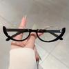 Vintage Cat Eye Glasses Women Fashion Semi Metal Rim Blue Light Blocking Optical Frames Trendy Brand Design Eyeglasses