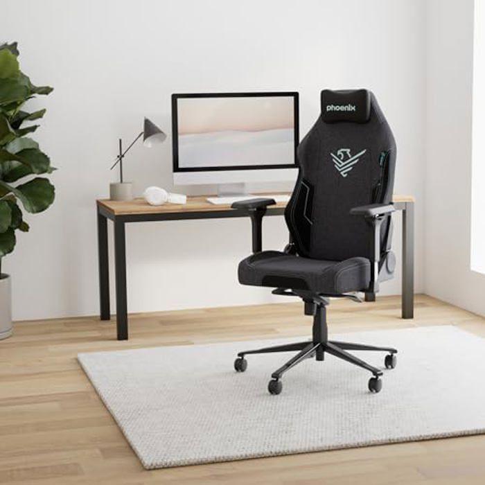 Chaise De Gaming - Phoenix - Monarch - Tissu Velours - Réglable En Hauteur - Accoudoirs Inclus