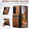 SUTENI Leather Stand Case with Card Slot for Samsung Z Fold 7/6/5