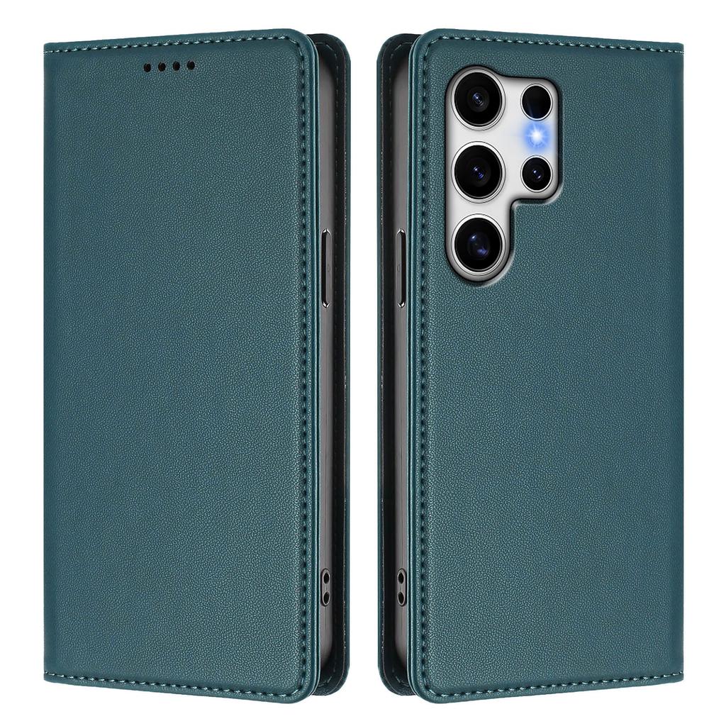 For Samsung Galaxy S25 Ultra Leather Wallet Case Magnetic Closure RFID Blocking Phone Cover