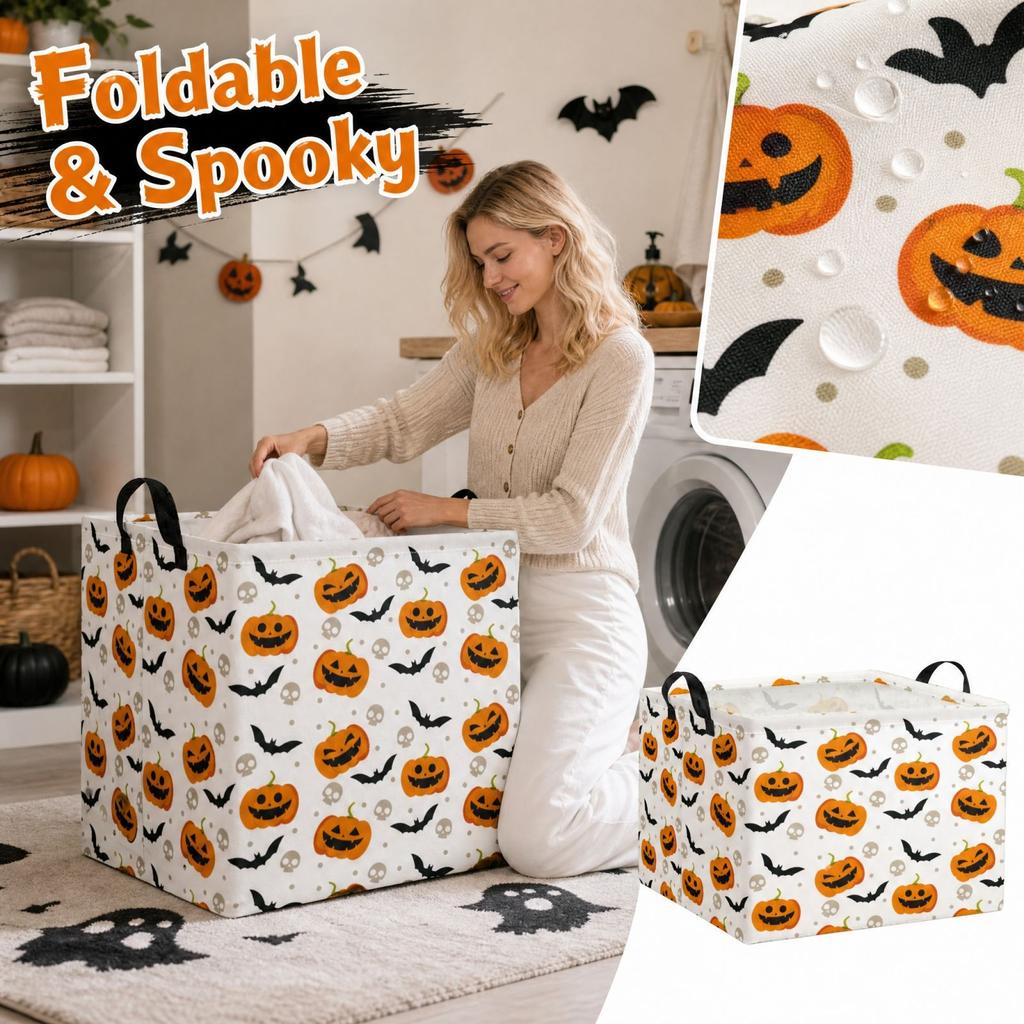 Faltbarer Halloween-Wäschekorb für Badezimmer und Schlafzimmer, Wäschekorb