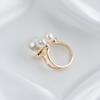 European and American rings, three imitation pearl metal base rings, French creative rings, trend joint rings
