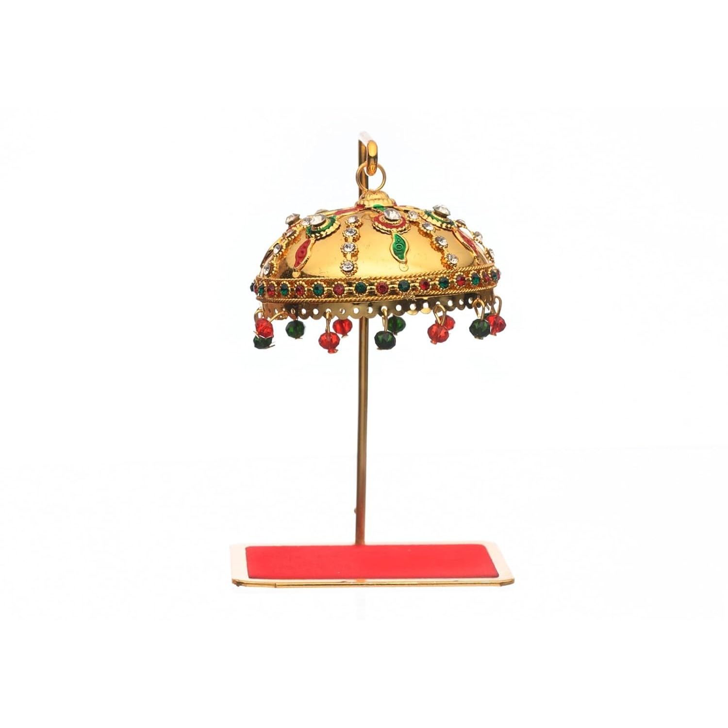 

Металлический зонт Чхатра для идола Бога, украшение для приборной панели автомобиля/офисного стола/стола/дома, Чхатри Асан