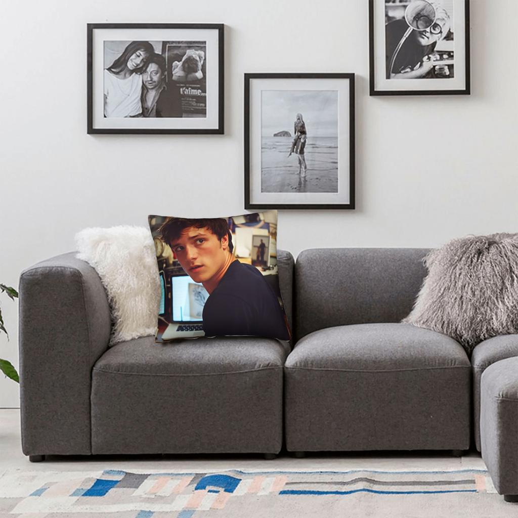 Josh Hutcherson Pillow Case Soft Pillow Cover Vintage Pillowcases For Living Room Bed Chair