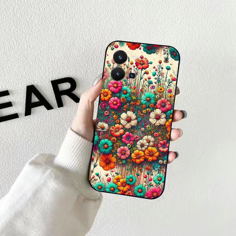 Flowers Garden Phone Case For VIVO Y53S Y33S Y01 Y22S Y31 Y21 Y70 Y21S Y72 V21 V2023 V21E V20 SE iQOO Z8x X100 Pro