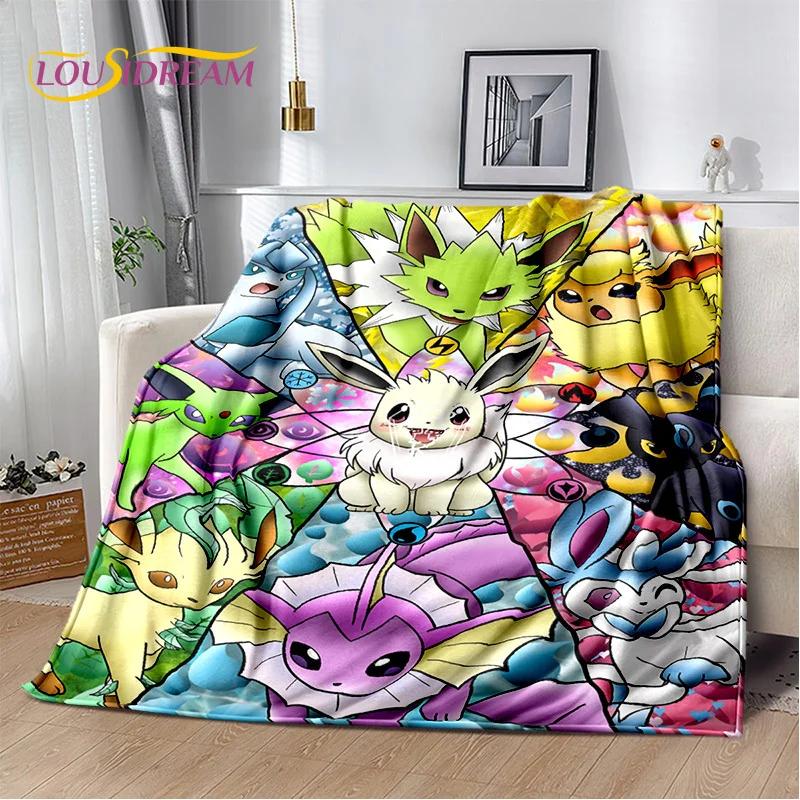 Japanese Pokemon Cute Cartoon Soft Flannel Blankets,Throw Blanket Comfortable Blanket for Picnic Beds Sofa Home Bedroom Kids