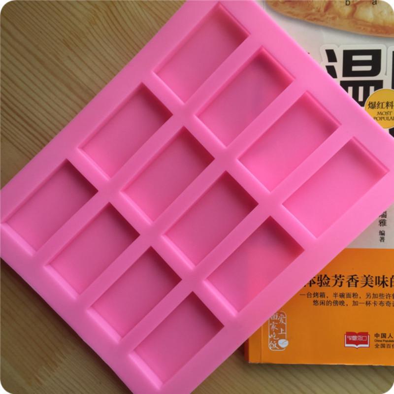 DIY Silicone Mould Rectangular Baking Tool for Making Cake Soap Chocolate