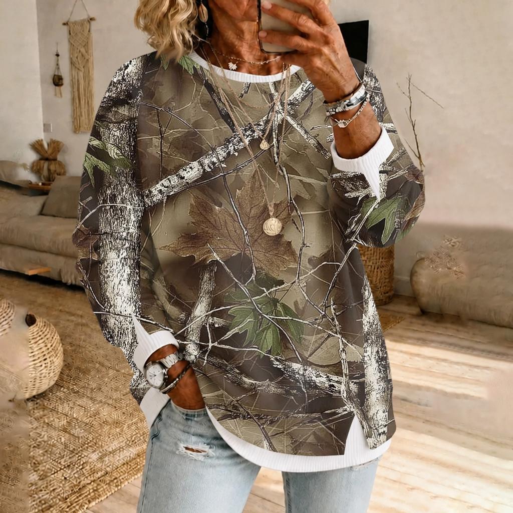 Top pulover de damă cu guler, cu mânecă lungă, strat dublu, aspect casual de pulover