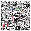 50 Cute Panda Cartoon Animal Stickers - Waterproof for Journal, Water Bottle, and Phone Case Decoration