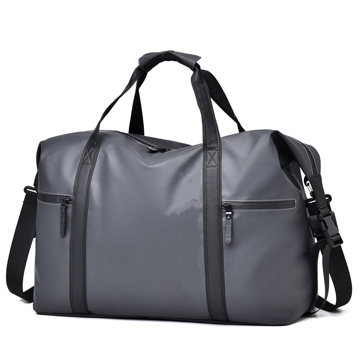

men s business trip handbag Oxford cloth large-capacity travel luggage bag dry and wet separated fitness shoulder crossbody bag сірий