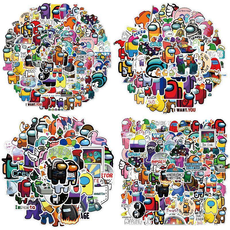 Pcs Sticker 50100 Pack Set Game Diy Imposter Decal Stickers Waterproof