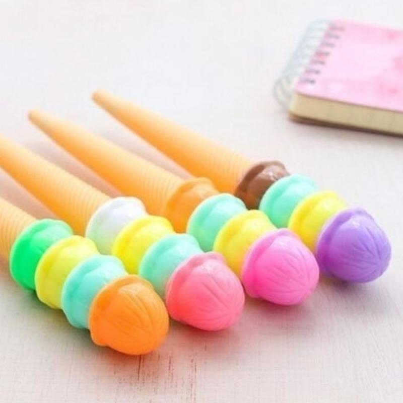 1 Piece Stationery Cute Sweet Ice Cream Lovely Candy Gel Pens School Officel Supplies Gift