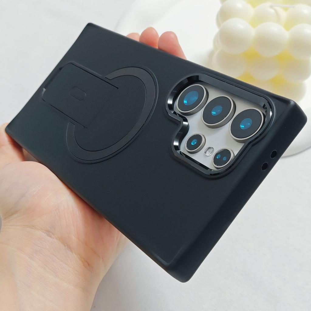 Suitable for Samsung S25 Ultra Invisible Bracket Magnetic Suppression Mobile Phone Case S25edge Skin S23 Anti Fall