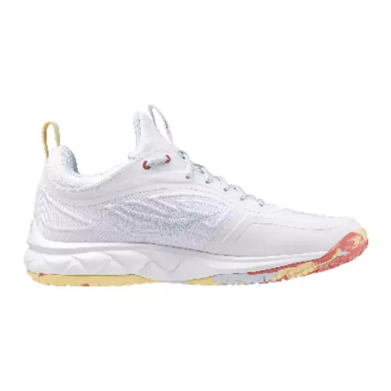 Mizuno Wave Luminous 3 sneakers breathable White/Calypso Coral/Pale Banana