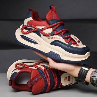 Fashion Platform Sneakers Men British Style Winter Walking Shoes For Men Street Style Chunky Vulcanized Shoes Sneakers