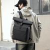Men's Large Capacity Roll Top Backpack: Trendy Commuter, Travel, and Business Bag