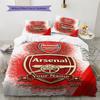 Name Custom FC Logo Arsenal Pattern Bedding Set Quilt Cover Pillowcase Home Decor Gift (1 * Duvet Cover + 2 * Pillowcase, Without Core)