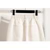 DIMANAF 2026 Summer Plus Size Women Pants Elastic Waist Oversize Loose Casual Lady Shorts Cotton Solid Black White 5XL