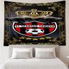1PC Star Soccer Emblem Printed Tapestry Room Decoration Wall Hanging for Living Room Bedroom, dormitory, Birthday and Christmas gifts