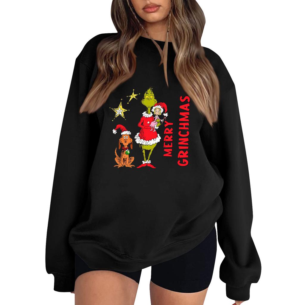 Women's Fashion Lightweight Long Sleeve Pullover Christmas Hoodie