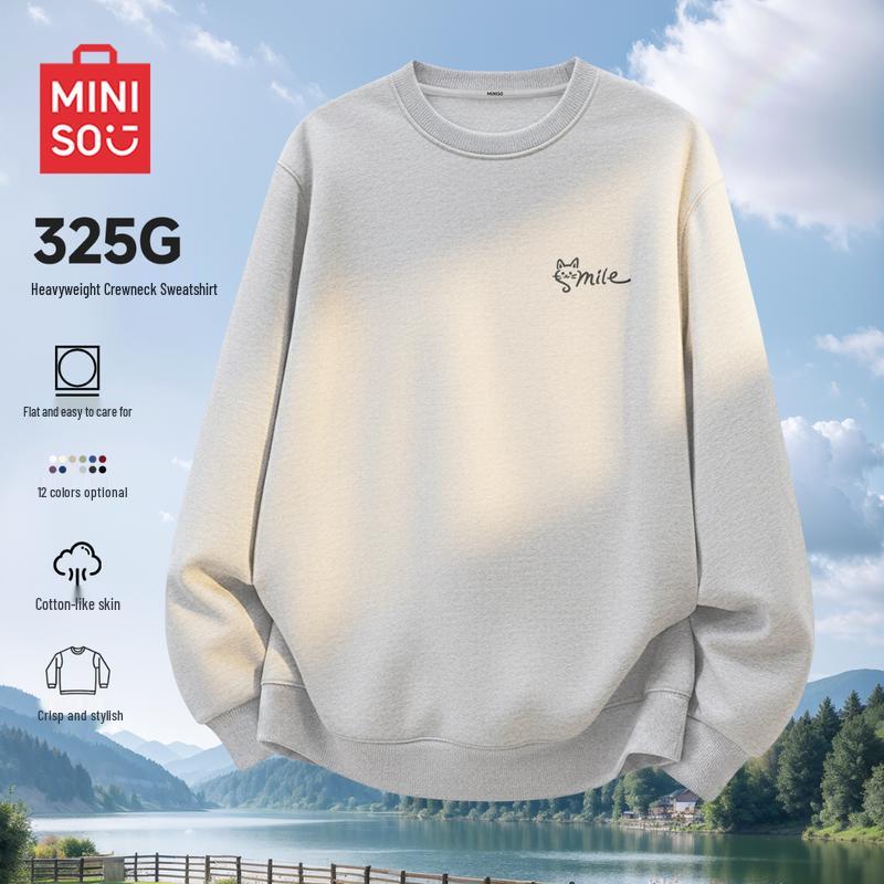 MINISO Men's Heavyweight Crewneck Sweatshirt