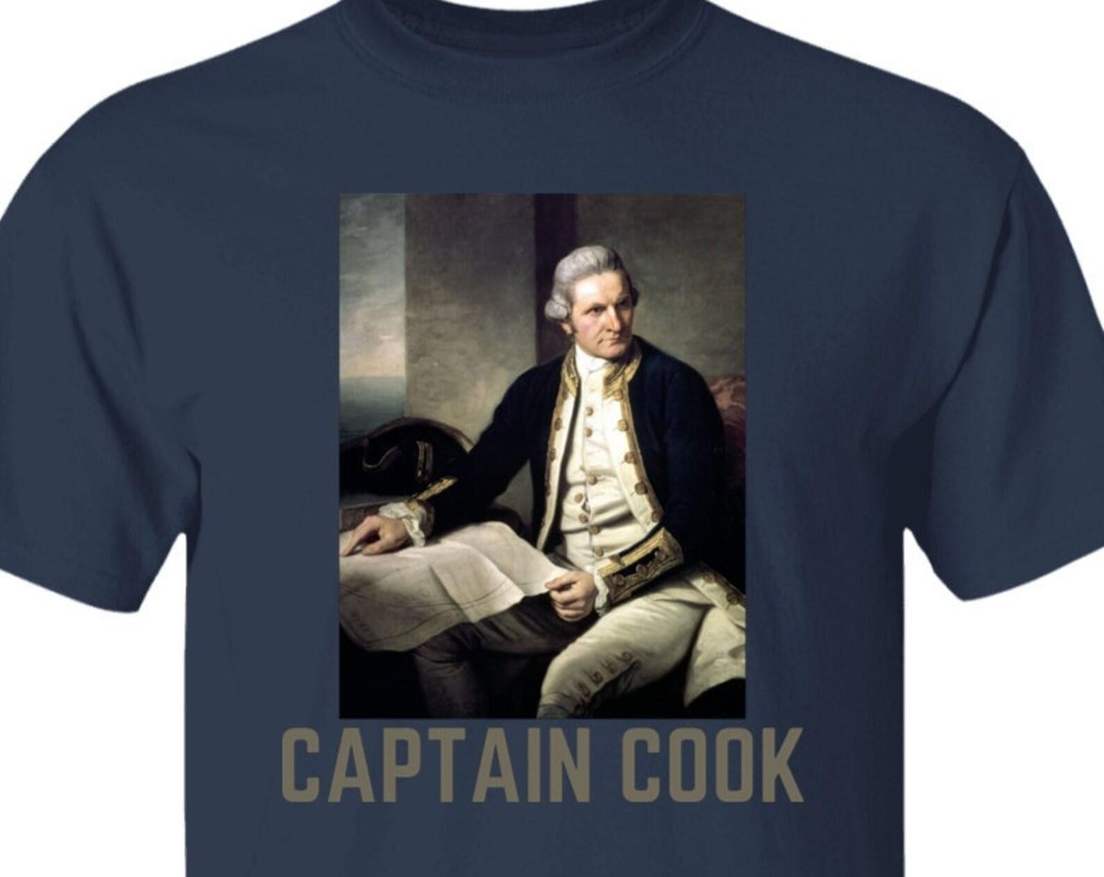 Captain Cook British Naval Officer, Navigator, and Explorer T shirt, Naval History Shirt, British Navy The Endeavour T shirt XL