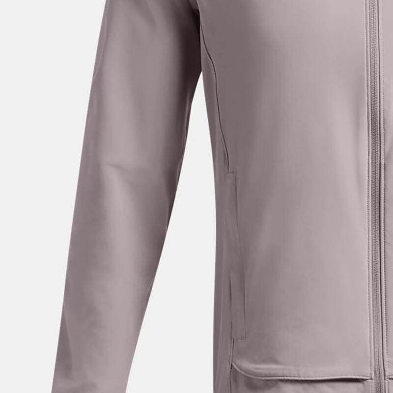 Under Armour FW24 Sports Hooded Zip Woven Jacket Men Jackets Gray Purple 1376794-015
