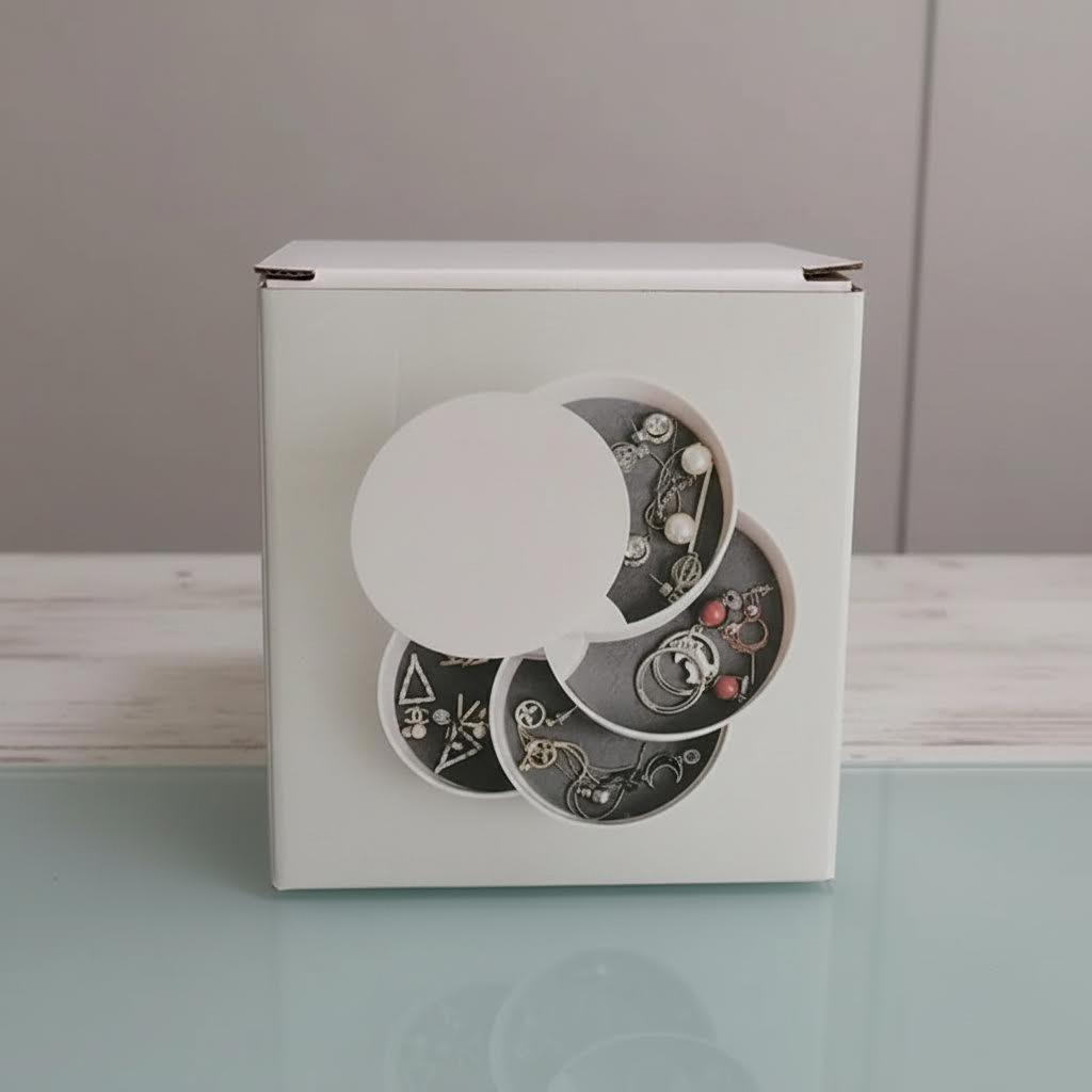 Fashionable Rotating Multi-Layer Gift Box Desktop Storage Box for Women'S Hair Accessories Jewelry Box